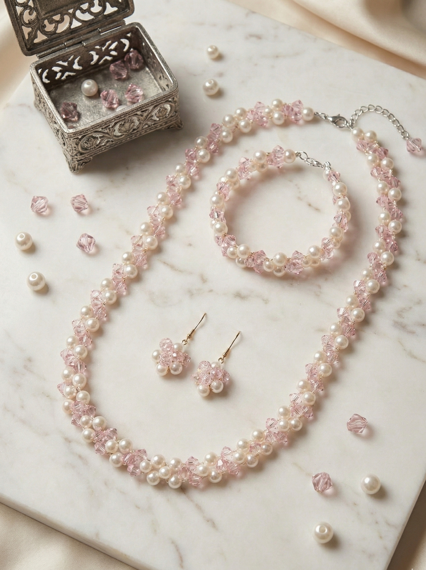 Pink Petal Rose (NKLC,ER & Armlet)