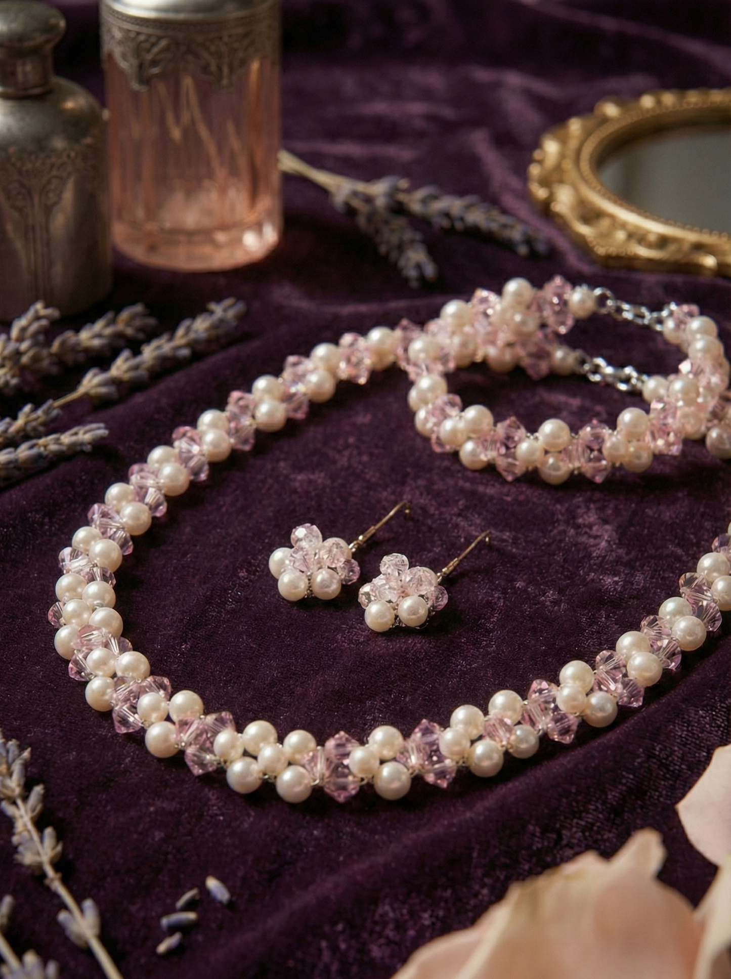 Pink Petal Rose (NKLC,ER & Armlet)