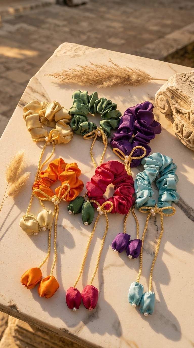 Silk Scrunchies (Pack of 6)