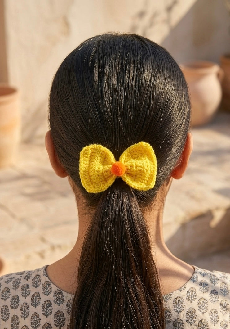 Solid Bow pony ( 8 pcs Set-Solid Color)