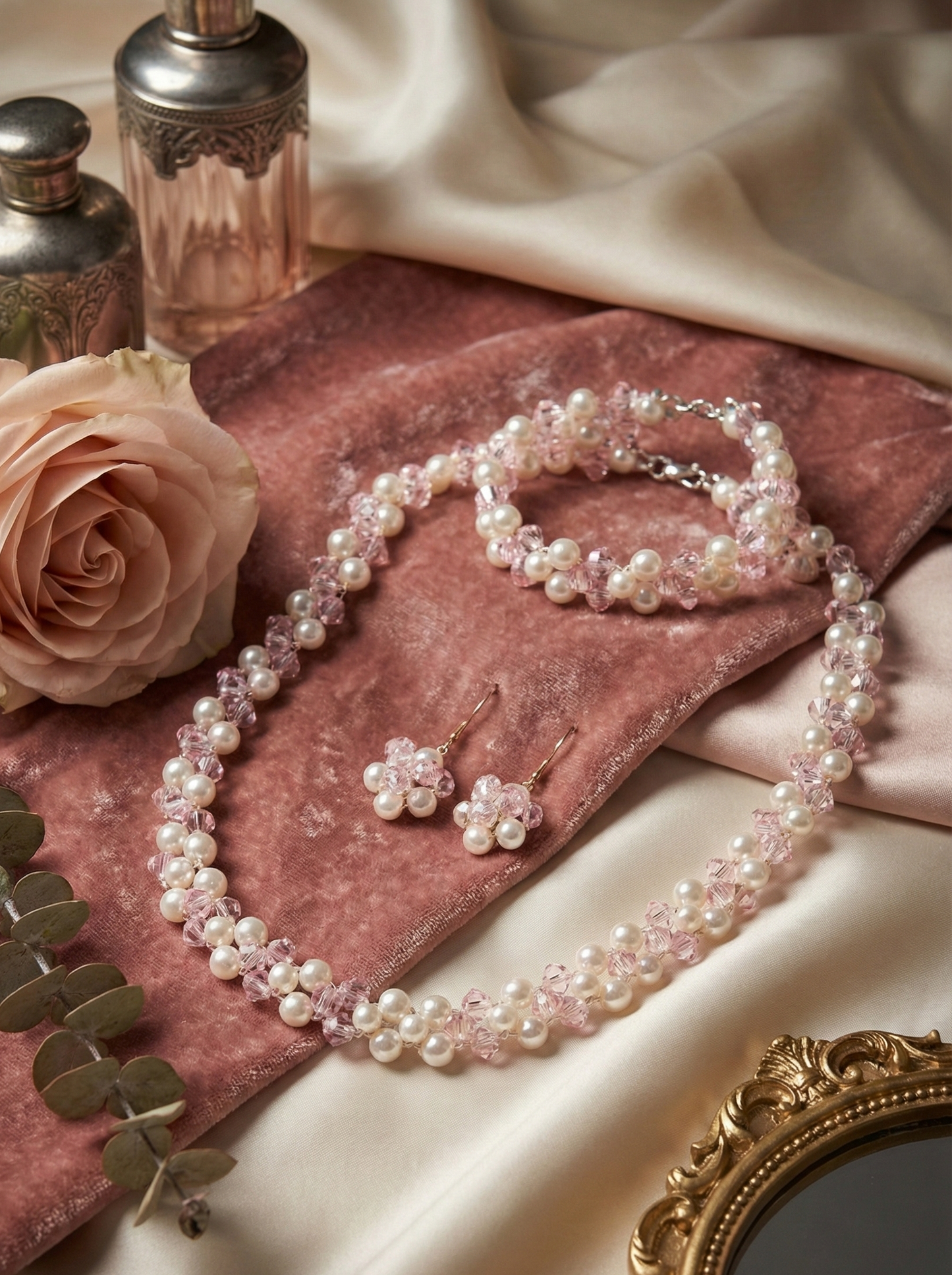 Pink Petal Rose (NKLC,ER & Armlet)