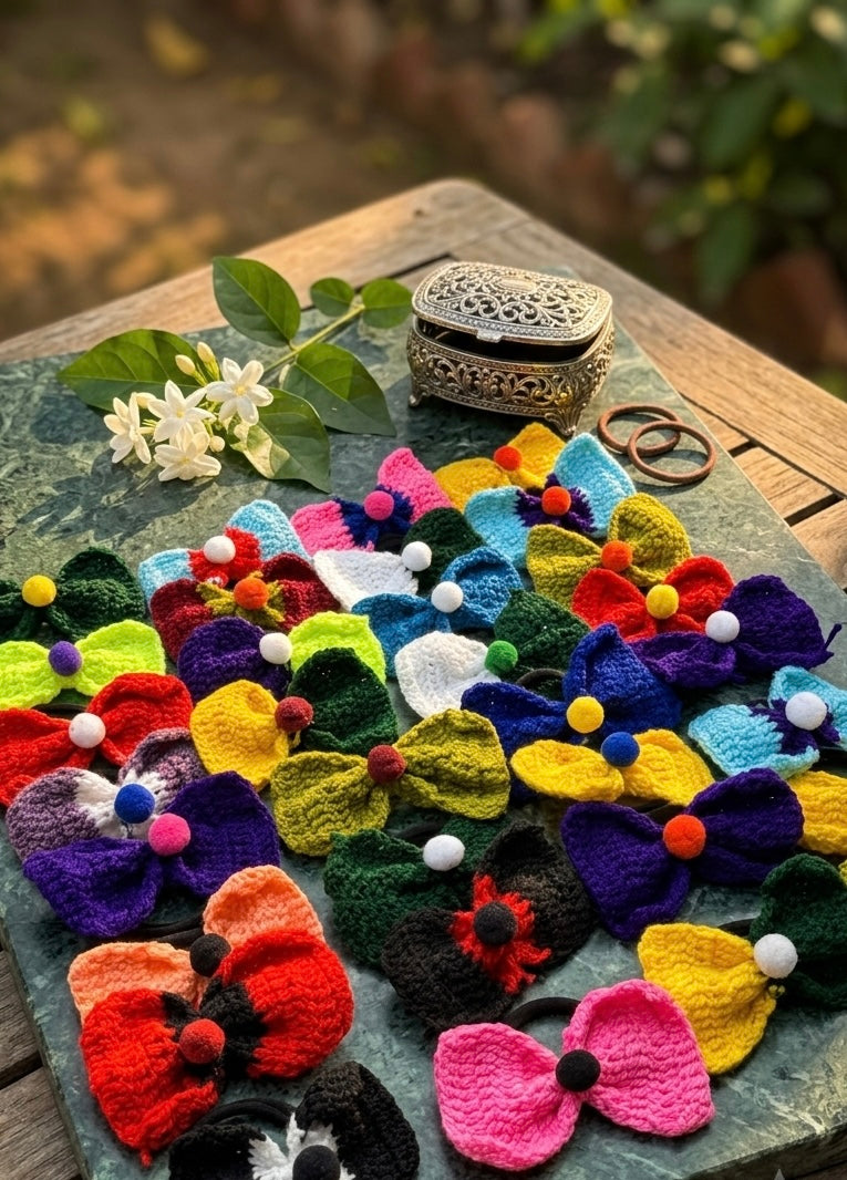 Bow pony ( 32 pcs Set-Multi Color)