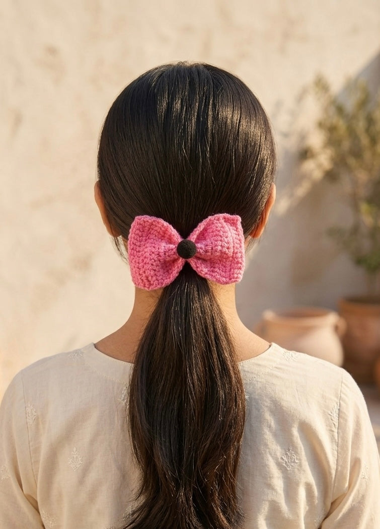 Solid Bow pony ( 8 pcs Set-Solid Color)